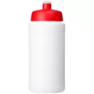 Baseline® Plus 500 ml bottle with sports lid, HDPE Plastic, PP Plastic, White,Red  