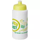 Baseline® Plus 500 ml bottle with sports lid, HDPE Plastic, PP Plastic, White,Lime  