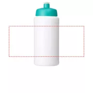   Baseline® Plus 500 ml bottle with sports lid, HDPE Plastic, PP Plastic, White,Aqua