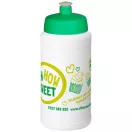 Baseline® Plus 500 ml bottle with sports lid, HDPE Plastic, PP Plastic, White,Green  