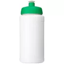 Baseline® Plus 500 ml bottle with sports lid, HDPE Plastic, PP Plastic, White,Green  