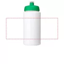 Baseline® Plus 500 ml bottle with sports lid, HDPE Plastic, PP Plastic, White,Green  