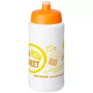 Baseline® Plus 500 ml bottle with sports lid, HDPE Plastic, PP Plastic, White,Orange  