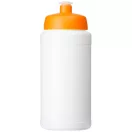 Baseline® Plus 500 ml bottle with sports lid, HDPE Plastic, PP Plastic, White,Orange  