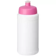   Baseline® Plus 500 ml bottle with sports lid, HDPE Plastic, PP Plastic, White,Pink  