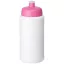 Baseline® Plus 500 ml bottle with sports lid, HDPE Plastic, PP Plastic, White,Pink  