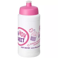   Baseline® Plus 500 ml bottle with sports lid, HDPE Plastic, PP Plastic, White,Pink  