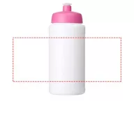   Baseline® Plus 500 ml bottle with sports lid, HDPE Plastic, PP Plastic, White,Pink  