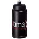 Baseline® Plus 500 ml bottle with sports lid, HDPE Plastic, PP Plastic,  solid black