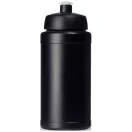 Baseline® Plus 500 ml bottle with sports lid, HDPE Plastic, PP Plastic,  solid black