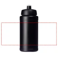   Baseline® Plus 500 ml bottle with sports lid, HDPE Plastic, PP Plastic,  solid black