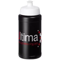   Baseline® Plus 500 ml bottle with sports lid, HDPE Plastic, PP Plastic,  solid black,White