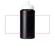   Baseline® Plus 500 ml bottle with sports lid, HDPE Plastic, PP Plastic,  solid black,White