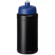   Baseline® Plus 500 ml bottle with sports lid, HDPE Plastic, PP Plastic,  solid black,Blue