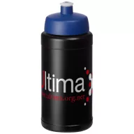   Baseline® Plus 500 ml bottle with sports lid, HDPE Plastic, PP Plastic,  solid black,Blue