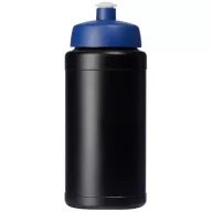   Baseline® Plus 500 ml bottle with sports lid, HDPE Plastic, PP Plastic,  solid black,Blue