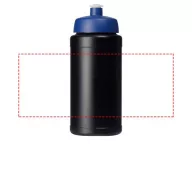   Baseline® Plus 500 ml bottle with sports lid, HDPE Plastic, PP Plastic,  solid black,Blue