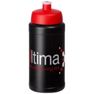   Baseline® Plus 500 ml bottle with sports lid, HDPE Plastic, PP Plastic,  solid black,Red  