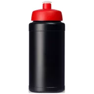   Baseline® Plus 500 ml bottle with sports lid, HDPE Plastic, PP Plastic,  solid black,Red  