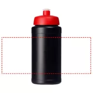   Baseline® Plus 500 ml bottle with sports lid, HDPE Plastic, PP Plastic,  solid black,Red  