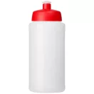 Baseline® Plus 500 ml bottle with sports lid, HDPE Plastic, PP Plastic, Transparent,Red  