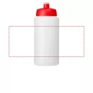 Baseline® Plus 500 ml bottle with sports lid, HDPE Plastic, PP Plastic, Transparent,Red  