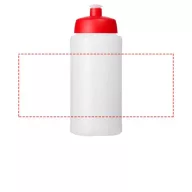   Baseline® Plus 500 ml bottle with sports lid, HDPE Plastic, PP Plastic, Transparent,Red  