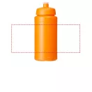 Baseline® Plus 500 ml bottle with sports lid, HDPE Plastic, PP Plastic, Orange