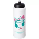 Baseline® Plus grip 750 ml sports lid sport bottle, HDPE Plastic, PP Plastic, White, solid black