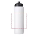 Baseline® Plus grip 750 ml sports lid sport bottle, HDPE Plastic, PP Plastic, White, solid black