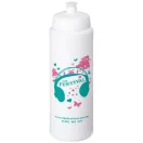 Baseline® Plus grip 750 ml sports lid sport bottle, HDPE Plastic, PP Plastic, White