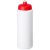 Baseline® Plus grip 750 ml sports lid sport bottle, HDPE Plastic, PP Plastic, White,Red  