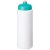 Baseline® Plus grip 750 ml sports lid sport bottle, HDPE Plastic, PP Plastic, White,Aqua