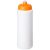 Baseline® Plus grip 750 ml sports lid sport bottle, HDPE Plastic, PP Plastic, White,Orange  
