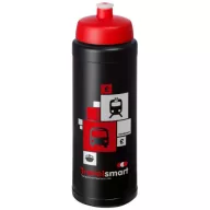   Baseline® Plus grip 750 ml sports lid sport bottle, HDPE Plastic, PP Plastic,  solid black,Red  