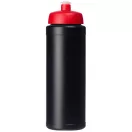 Baseline® Plus grip 750 ml sports lid sport bottle, HDPE Plastic, PP Plastic,  solid black,Red  