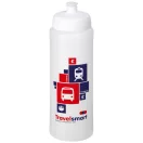 Baseline® Plus grip 750 ml sports lid sport bottle, HDPE Plastic, PP Plastic, Transparent,White