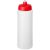 Baseline® Plus grip 750 ml sports lid sport bottle, HDPE Plastic, PP Plastic, Transparent,Red  