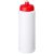 Baseline® Plus 750 ml bottle with sports lid, HDPE Plastic, PP Plastic, White,Red  