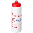 Baseline® Plus 750 ml bottle with sports lid, HDPE Plastic, PP Plastic, White,Red  