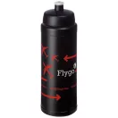 Baseline® Plus 750 ml bottle with sports lid, HDPE Plastic, PP Plastic,  solid black