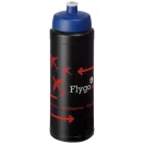 Baseline® Plus 750 ml bottle with sports lid, HDPE Plastic, PP Plastic,  solid black,Blue