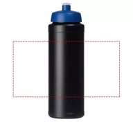   Baseline® Plus 750 ml bottle with sports lid, HDPE Plastic, PP Plastic,  solid black,Blue