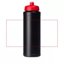 Baseline® Plus 750 ml bottle with sports lid, HDPE Plastic, PP Plastic,  solid black,Red  