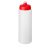 Baseline® Plus 750 ml bottle with sports lid, HDPE Plastic, PP Plastic, Transparent,Red  