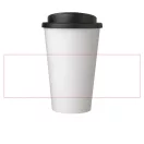 Cana de voiaj, 350 ml, 15,5xø9,5 cm, Americano, 20SEP0832, Polipropilena, Alb, Negru