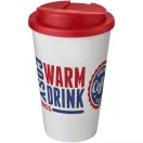 Cana de voiaj, 350 ml, 15,5xø9,5 cm, Americano, 20SEP0831, Polipropilena, Alb, Rosu