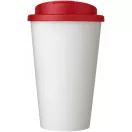 Cana de voiaj, 350 ml, 15,5xø9,5 cm, Americano, 20SEP0831, Polipropilena, Alb, Rosu