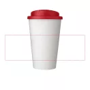 Cana de voiaj, 350 ml, 15,5xø9,5 cm, Americano, 20SEP0831, Polipropilena, Alb, Rosu