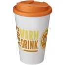 Cana de voiaj, 350 ml, 15,5xø9,5 cm, Americano, 20SEP0828, Polipropilena, Alb, Portocaliu